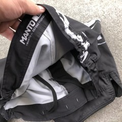 Manto Jiu Jitsu Set Mens XL Black Long Sleeve Rashguard Shorts Grappling MMA