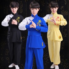 Kids Adults Chinese Kung Fu Tai Chi Uniform Martial Arts Suit Dragon Embroidery