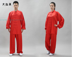 Satin Unisex Martial Arts Uniform Kung Fu Suit Costume Tai Chi Performance Sets