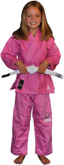 Kids All-Around Brazilian Style Jiu Jitsu Uniform with C0-Sized White Belt