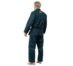 Fuji Lightweight Light Weight Mens Brazilian Gi Jiu-Jitsu BJJ Navy Blue w Orange