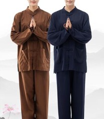 New High quality zen suits Women Buddhist Monks uniforms lay Meditation clothing