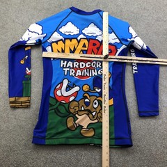 Hardcore Training Rash Gaurd Mens Medium Long Sleeve Compression BJJ Grappling