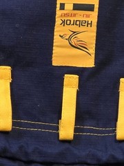Habrok BJJ Gi Pants Navy Yellow Jiu Jitsu Training MMA Adult F1 Female Petite