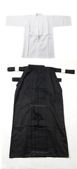 Kendo Uniform Set – Standard -white gi with black hakama – kendo uniform kendo g