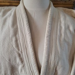 Vintage White Tiger Judo Gi Jacket Heavy Cotton Textured Rice Weave Korea
