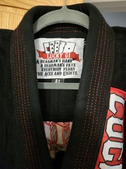 Lucky Gi Aces and Eights A1 Black BJJ Gi Dead Mans Hand Jiu Jitsu Kimono + Bag