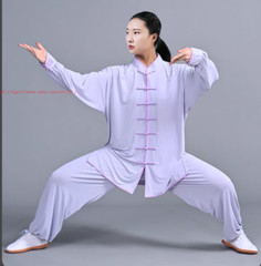 UPF50+Sunscreen Tai chi Uniform Ice Silk Kung fu Suit Martial arts Wing Chun Set