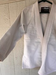 Fuji Gi Top Jacket Pants Belt Kimono Adult Sz A1 White Judo BJJ MMA Heavyweight