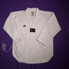Adidas World Taekwondo Federation Uniform Gi Top Shirt 150cm White