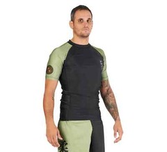 Fuji Japanese Heritage MMA BJJ Jiu Jitsu Long Sleeve LS Rashguard – Black/Green