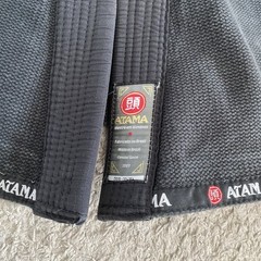 Vtg Atama Jiu-Jitsu Kimono Gi Top Black Cotton Made in Brazil Size A3 BJJ Jacket