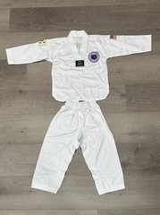 US West Coast Taekwondo Uniform Dobok Kids Size 130 White Martial Arts Set