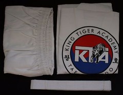 Tiger Claw TC 2000 Series Student Tae Kwon Do Uniform Adult 5 White NEW NIP 3pc