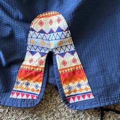 Flow Jiu-Jitsu Gi Blue with Multicolor Accents Orange Red White