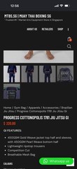 PROGRESS COTTONOPOLIS 1781 JIU JITSU GI Size A2 (No Red/Black Tying Belt)