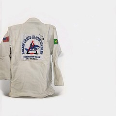 Fuji Relson Gracie Jiu-Jitsu Academy Gi A2 White BJJ Kimono Shark Team Patches