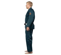 Fuji Lightweight Light Weight Mens Brazilian Gi Jiu-Jitsu BJJ Navy Blue w Orange