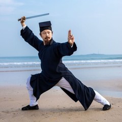 Taoist Robes Taichi Clothing Kungfu Practice Martial Arts Clothes Hanfu Men Robe