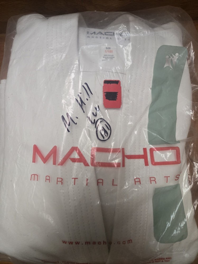 Macho Martial Arts Sparring Uniform Size 1/150 Jacket & Pants White Youth Unisex