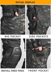 Tactical Camouflage Suit Combat Shirt Cargo Pants for Airsoft Paintball Hunting