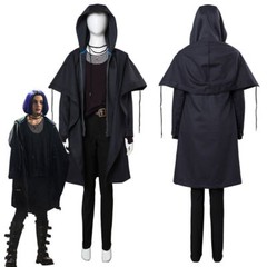 Teen Titans Rachel Roth Raven Cosplay Costume Outfit Hooded Jacket Cloak’