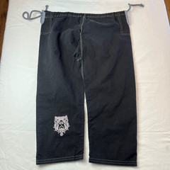 Black Ripstop Gi PANTS ONLY BJJ MMA JUDO size A1 L HERO Pitbull Dog