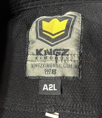 Kingz ONE Jiu Jitsu Gi Jacket A2L Black 100% Cotton BJJ Kimono Mens Top