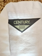 Century Karate Uniform White Kid’s Size 000 Gee Cotton Polyester Heavy Canvas