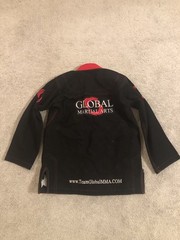 Global Martial Arts Brazilian Jiu Jitsu Size A0 Black Top Only Sports