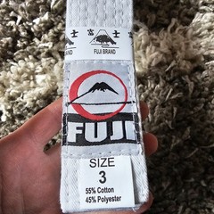 Fuji Kimono White Belt Size 3 Traditional High Quality Cotton Blend NEW