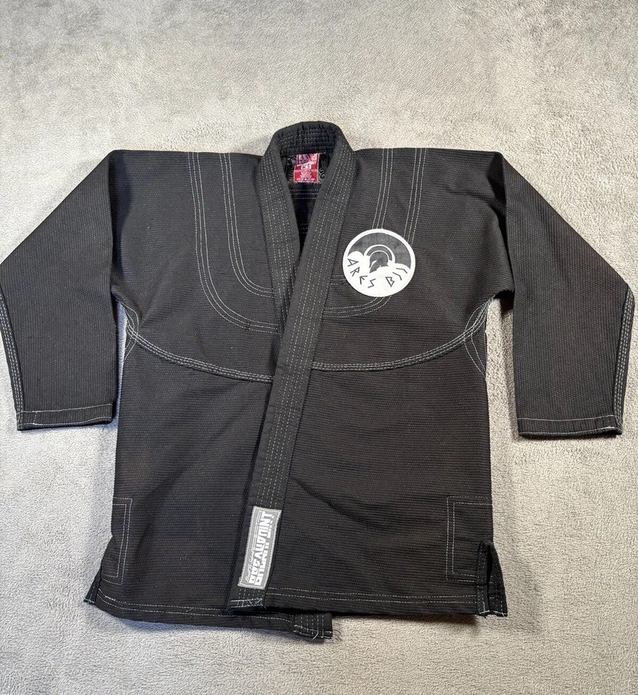 Breakpoint Jiu Jitsu Gi Coat Jacket Youth Sz K3 Black BJJ Judo MMA Martial Arts