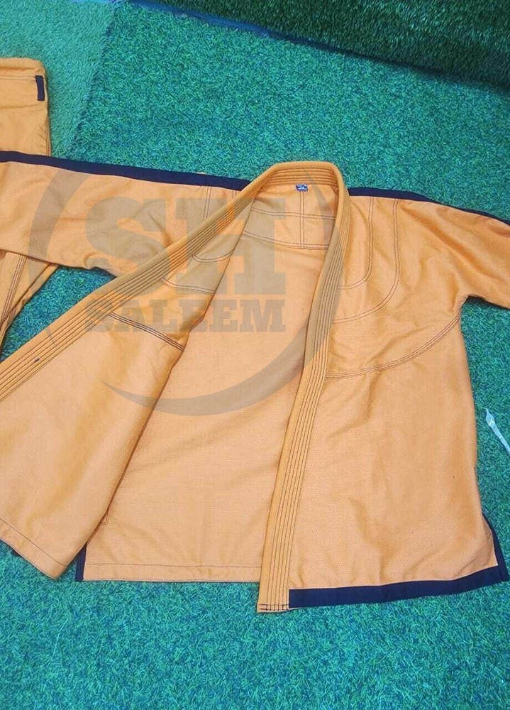 Men’s Brazilian BJJ Jiu Jitsu Gi Martial Arts MMA Training Kimono Gi Orange Gi