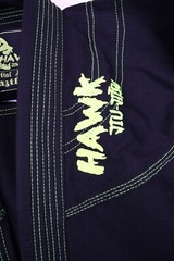 Hawk Brazilian Jiu Jitsu Gi Kids K00 Martial Arts Jacket Black Green Accents