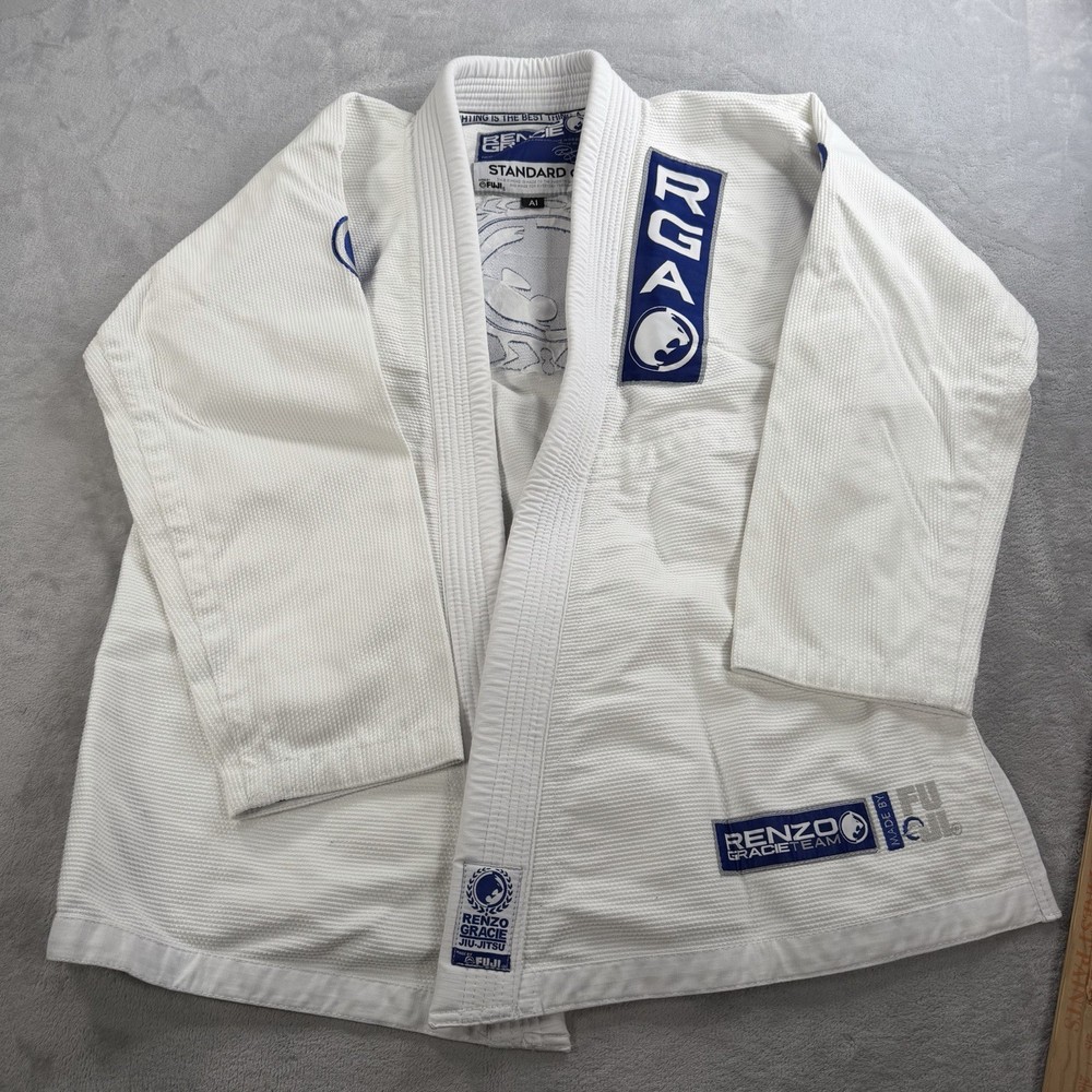 Renzo Gracie Academy RGA BJJ Gi White Size A1 Brazilian Jiu Jitsu Kimono