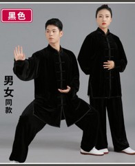 Women Men Martial Arts Uniform Yoga Tai Chi Sets Tang Kung Fu Suit Outfit Thicke