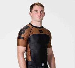 Fuji Sports IBJJF Ranked BJJ Jiu Jitsu Short Sleeve SS Rashguard – Brown