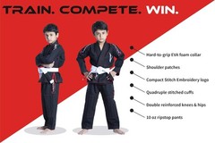 Brazilian BJJ Gi Jiu Jitsu Gi for Child Kids Gi Uniform Durable Pant & Jacket…