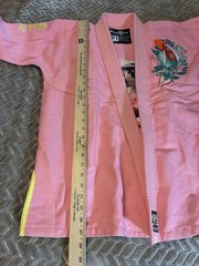 Fluory Grappling F1 Pink Koi Fish 100% Cotton Karate Jacket Lined Embroidered ￼