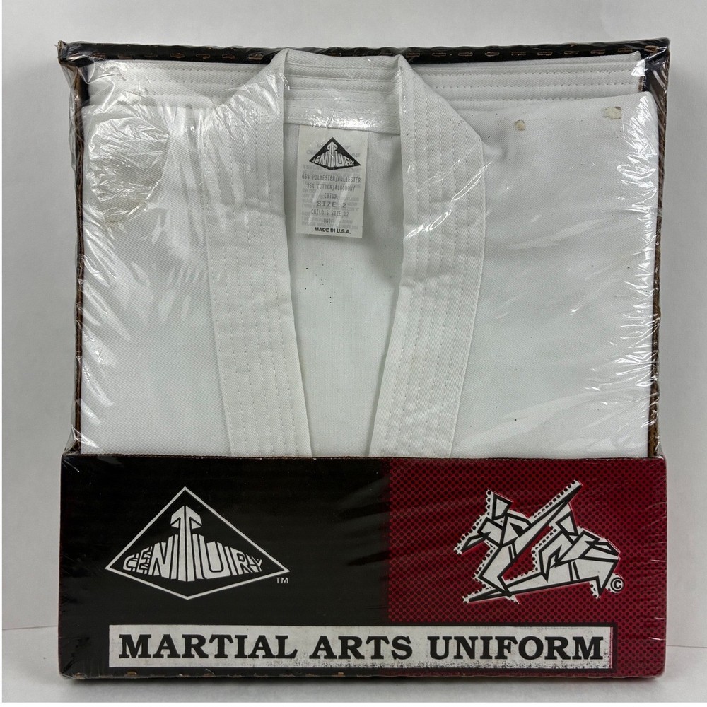 Century Martial Arts Uniform White Karate Gi Child Size 12 Size 2 New USA Made