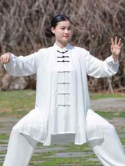 Tai Chi Uniforms Kung Fu Clothing Men Martial Arts Clothes Wu Shu Exercise White