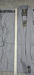 Sanabul BJJ Gi Jacket Kimono Top A3 Gray & Black Mens Adult Jiu Jitsu Training