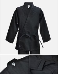 Moospo Taekwondo Open-Style Black Dobok Uniform Women Men
