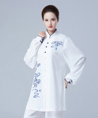 Summer Tai Chi Clothes Wrinkle Free Wushu Clothing Kung Fu White Women Men
