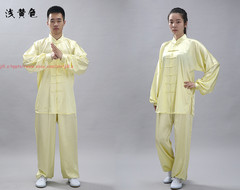 Unisex Korean Silk Tai Chi Suit Kung Fu Uniform Martial Arts Performance Clothes