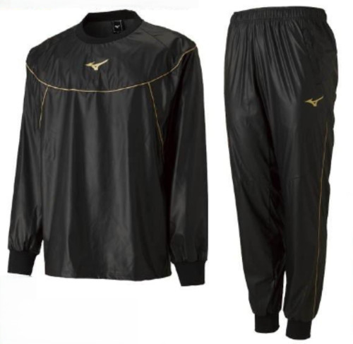Mizuno Sauna Suit Weight Loss Wear Top Bottom Set Washable Training Size XL