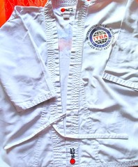 NEW ITBA Martial Arts MACS TAEKWONDO Shirt AND PANTS Kids White SET SIZE 425 1
